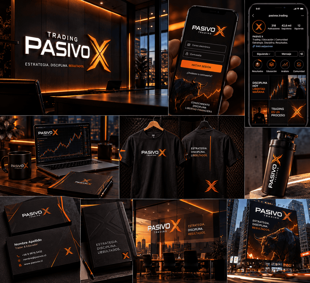 PASIVO X Trading - proyecto de Bazmo Design Studio